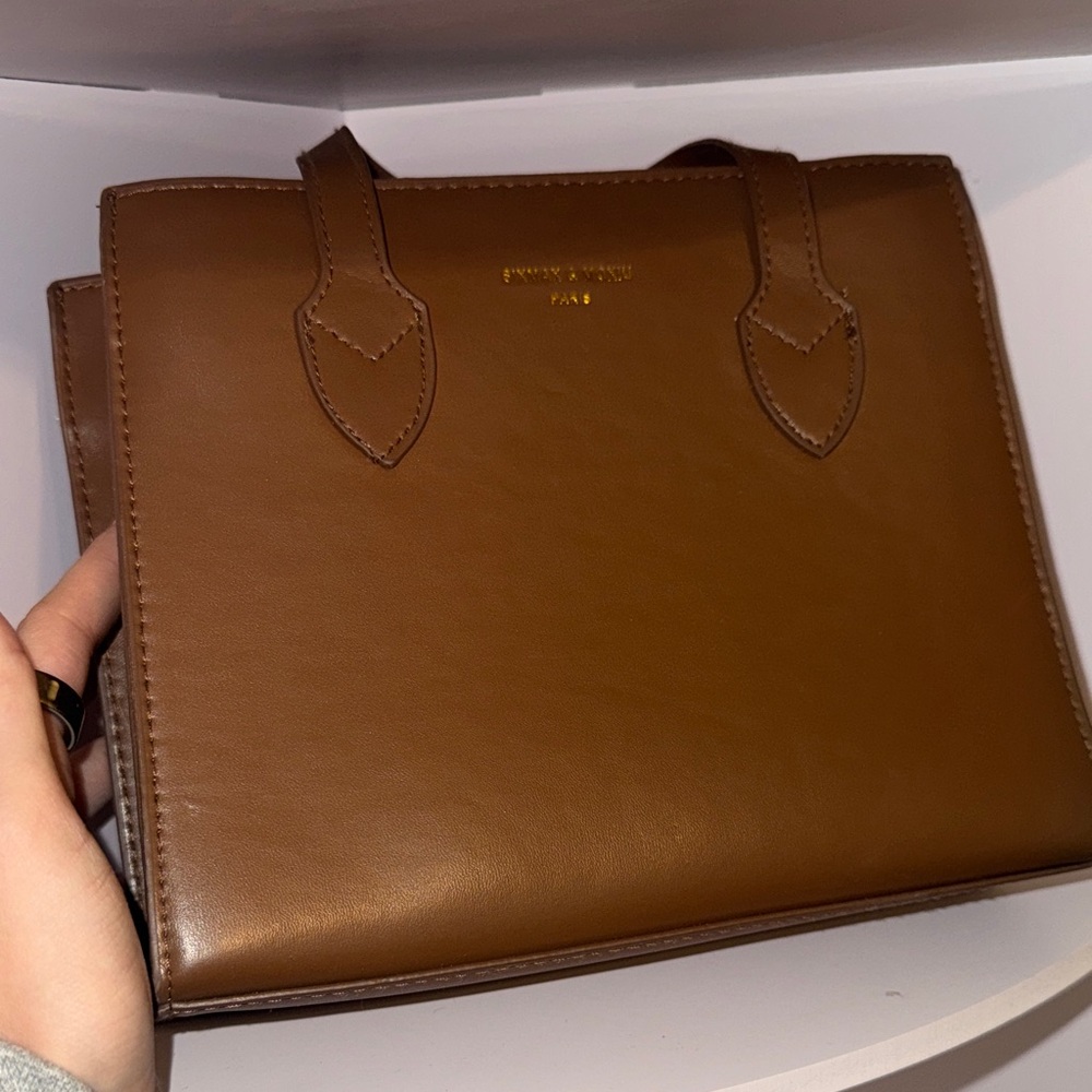 Brown vegan Leather Handbag
